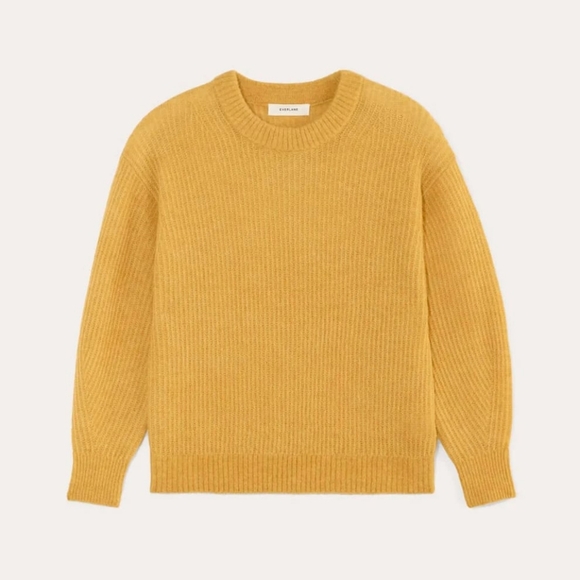 EVERLANE Pumpkin Orange Creamsicle Alpaca Blend Crew Neck Sweater Size Small - Picture 1 of 6